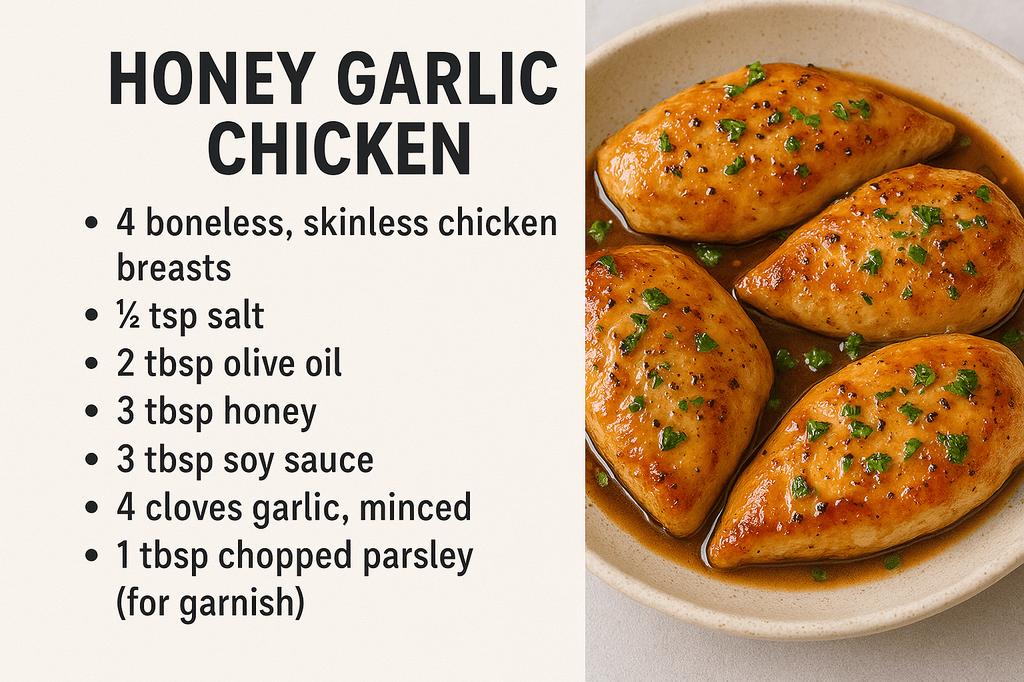 🍯🧄 Honey Garlic Chicken – Sweet, Savory & So Simple!
